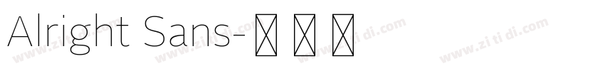 Alright Sans字体转换